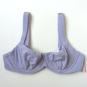 Victoria's Secret Essential Terry Cloth Wicked Bikini Swim Top Lilac Purple 36C